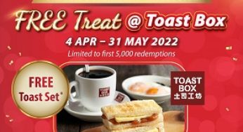 Toast Box Singapore free 5000 sets traditional toast set for Safra member first come first serve
