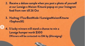 LANEIGE x MAISON KITSUNÉ NEO Cushion giveaway 5 x winners hamper to be win