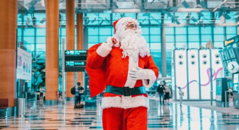 Santa in Changi Airport snap photo with Santa and win prizes free tickets or credits December only