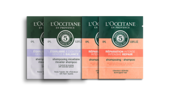 Loccitance free five essentials oils shampoo sample in Singapore
