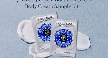 Loccitance free shea butter body cream sample in Singapore head to store now