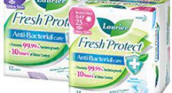 Laurier Fresh Protect Cool 25cm 2 pcs sample in Singapore free home delivery
