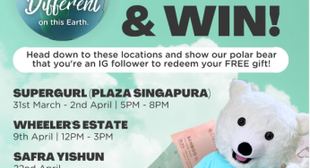 Cloversoft promotion at event spot polar bear and win free gift