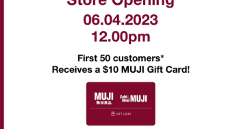 Muji Singapore free $10 Muji gift card 6 April 100AM opening