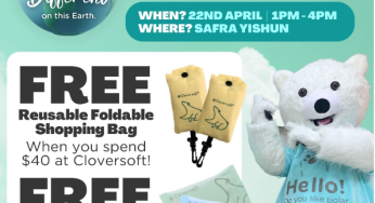 Cloversoft free petite wipe pocket tissue when you try out at booth Safra Yishun