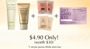 Covermark $4.90 for cleansing trial set (worth $30) limited time sampling