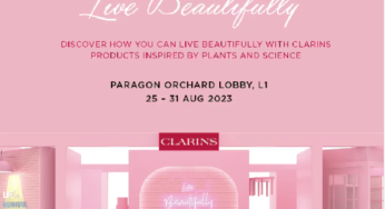 Clarins metro Paragon pop-up at Lobby area free 8pcs gift with personalised consultation