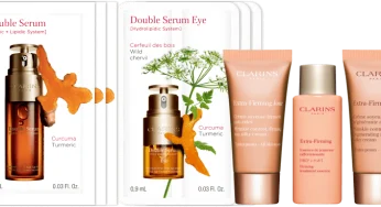 Clarins free complimentary Double Serum & Extra-Firming sampling kit!