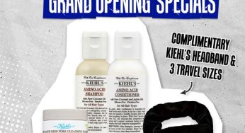 Kiehls free Glazed Donuts Headband & 3 Travel Sized Products grand opening at Raffles City 9 Nov