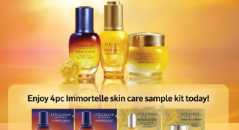 Loccitance free Immortelle Skin Care Sample Kit register now