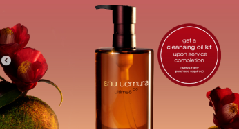 Shu Uemura free cleansing oil sample after service completion till 8 Apr Metro Causeway Point