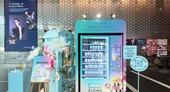 Elemis free cleansing balm sample at vending machine Ion Orchard