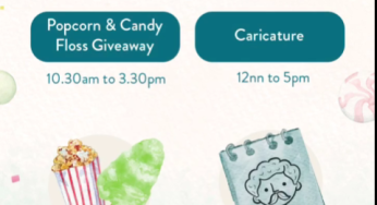 Enjoy freebies sweet treats ballon sculpting Pasir Ris Mall Opening week 15 June till 7 July