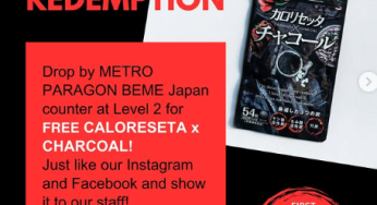 Beme free CALORESETA x CHARCOAL (worth $13) at metro Paragon