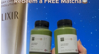 Elixir Singapore pop up at CapitaGreen free matcha drink and skincare trial kits till 30 April