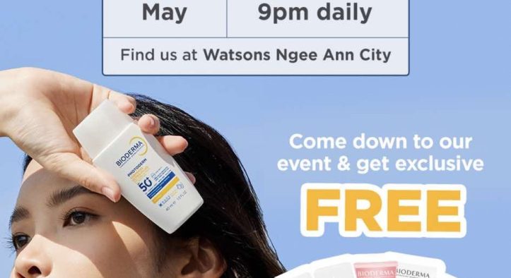 Bioderma free 5pcs sample kits at Watson Ngee Ann City 12 to 18 May
